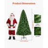 VEVOR Christmas Tree, 7.2ft Artificial Xmas Tree, Full Holiday Decor Trees with 1346 Branch Tips & Sturdy Metal Base for Party Office Decoration,Green - 3 of 4