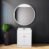 22"x25" Wyndham Two Door Vanity with 4" Cultured Marble Centerset White - Design House LA: Plywood Frame, No Shelves - 2 of 4