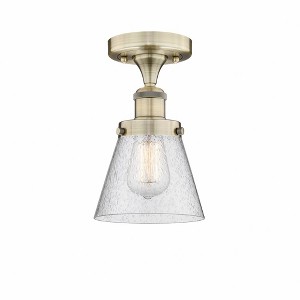 Cone - 1 Light Semi-Flush Mount In Industrial Style-8.25 Inches Tall and 6.5 Inches Wide - 1 of 1