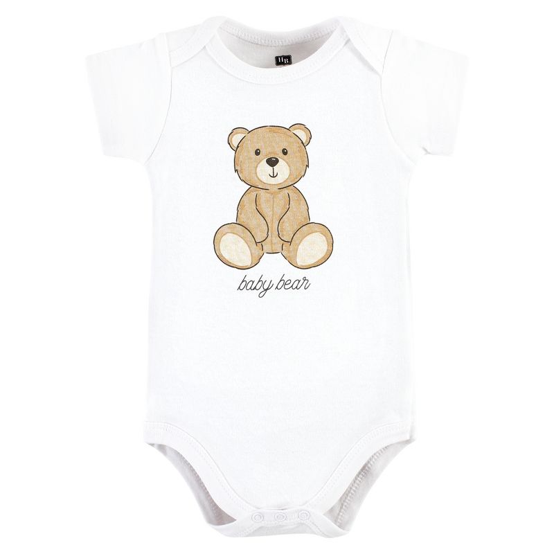 Hudson Baby Cotton Bodysuit, Pant and Shoe Set, Teddy Bears Short Sleeve, 4 of 6