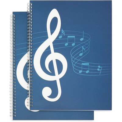 Bright Creations 2 Pack Music Sheet Spiral Notebook, Manuscript Paper for Students, 9 x 12 In