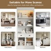 2-Piece Modern Console Bookshelf,Storage Bookcase with Glass Doors and Drawers,Living Room Solid Wood Open Shelves Bookshelf-Baofuwish - 3 of 4