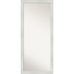 29" x 65" Non-Beveled Mosaic White Full Length Floor Leaner Mirror - Amanti Art: Polystyrene Frame, Includes Mounting Hardware - 1 of 4
