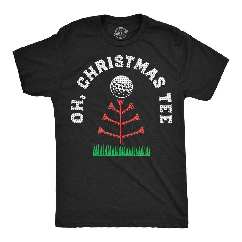 Mens Funny T Shirts Oh Christmas Tee Sarcastic Xmas Graphic Novelty Golfing Tee For Men - Crazy Dog Men's T Shirt Gift For Christmas Black S