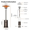 48,000 BTU Propane Patio Heater with Wheels, Round Table Design, Stainless Steel Burner, Tip-Over Protection for Home,  Commercial, Bro - 3 of 4