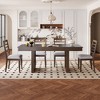 7/5 Piece Extendable Dining Table Set Farmhouse Dining Set Rustic Kitchen Table Set with Upholstered Dining Chairs, Brown/Natural-ModernLuxe - 2 of 4