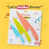 Baketivity 3 Piece Kids Knife Set | Plastic Kids Safe Knives for Kitchen | Dishwasher Safe, Kid Friendly Safe Knives Set for Cutting Fruits, Veggies - 2 of 4
