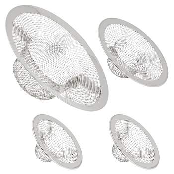 Juvale Juvale 4-Pack Stainless Steel Kitchen Sink Drain Strainer, Mesh Screen Drainer and Hair Catcher (4.3", 2.8" and 2.1")