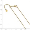 Black Bow Jewelry 1.25mm 14k Yellow Gold Adjustable D/C Cable Chain Necklace, 22 Inch - 2 of 4