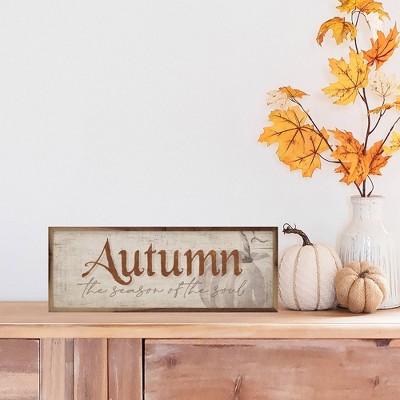 Kendrick Home Autumn The Season of The Soul Pumpkin Wall Art Whitewash