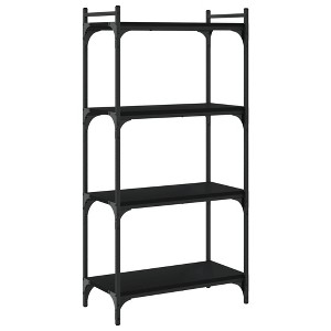 vidaXL Bookcase Storage Bookshelf Display Book Cabinet Black Engineered Wood - Black 23.6" 47.2" - 1 of 4