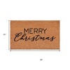 HomeRoots 24" X 36" Brown And Black Christmas Merry Christmas Outdoor Coir Door Mat - 3 of 4