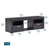 NicBex Modern TV Stand Contemporary High Glossy Front TV Console with LED Lights for Living Room, Bedroom - 4 of 4