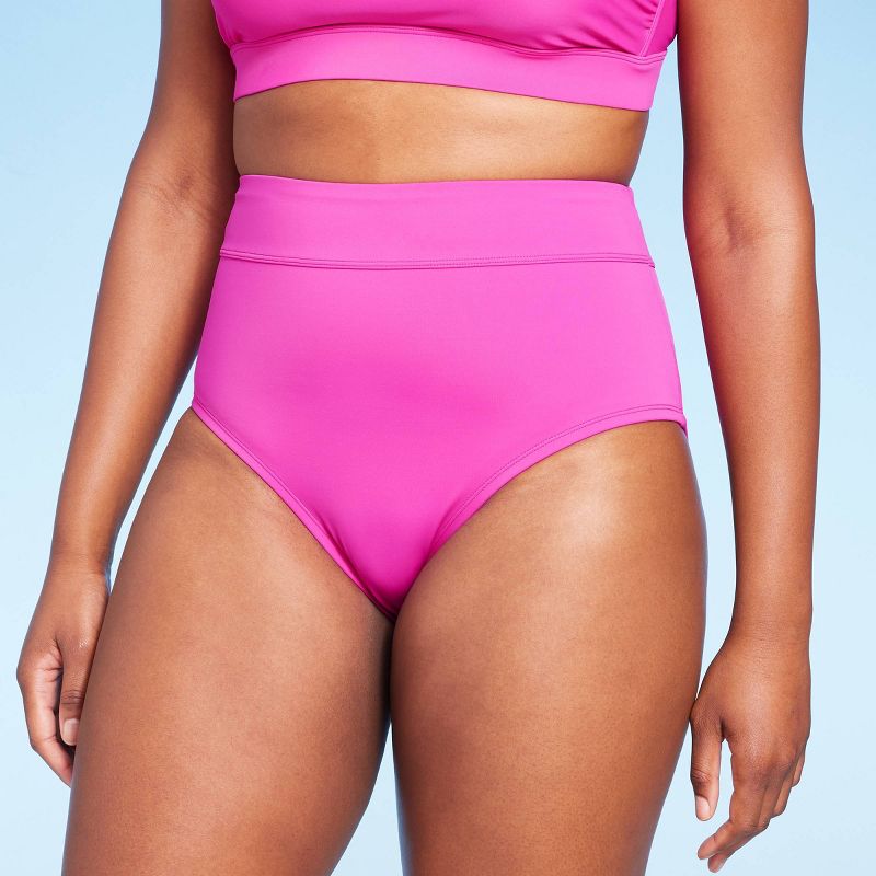 Women's Full Coverage Tummy Control High Waist Bikini Bottom - Kona Sol™, 4 of 10