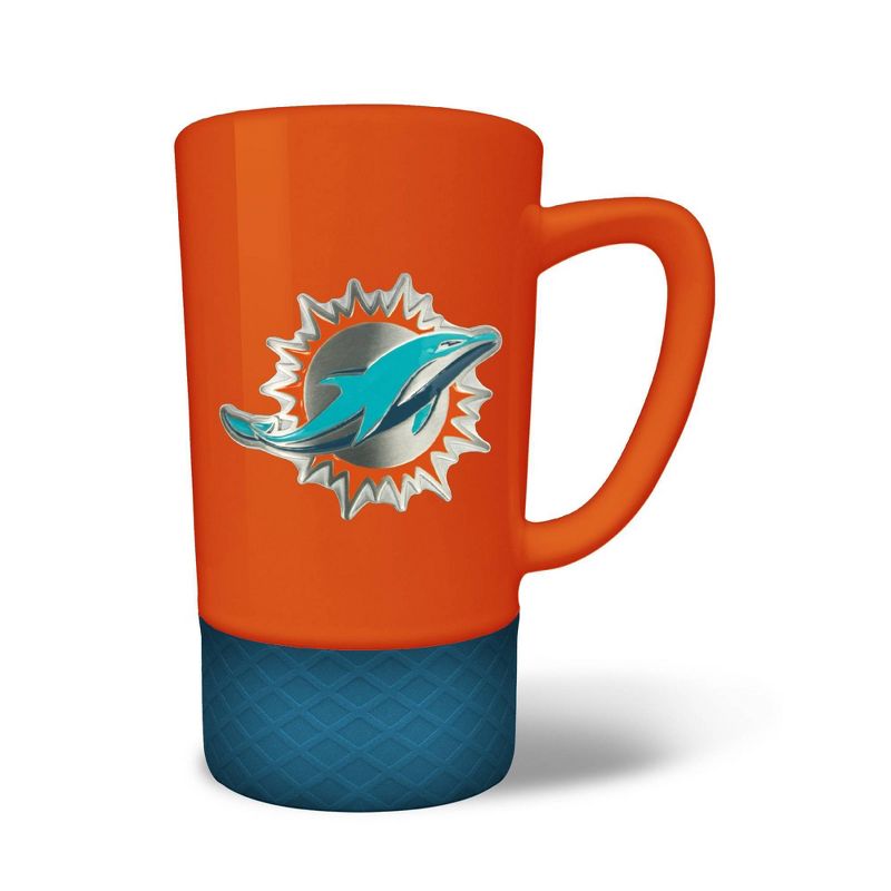 NFL Miami Dolphins 15oz Jump Mug with Silicone Grip, 1 of 2