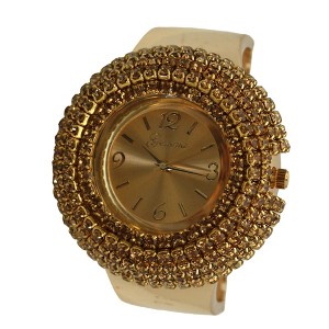 Olivia Pratt Sparkle Rhinestones Chunky Bangle Women Watch - 1 of 3