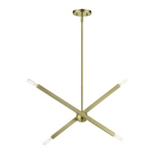 Livex Lighting Monaco 4 - Light Chandelier in  Antique Brass - 1 of 4