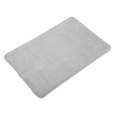 Unique Bargains Solid Color Pattern Bathroom Rugs Polyester Bath Mat Machine Washable 80x50cm