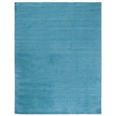 Turquoise Handmade Wool 9' x 12' Tufted Area Rug