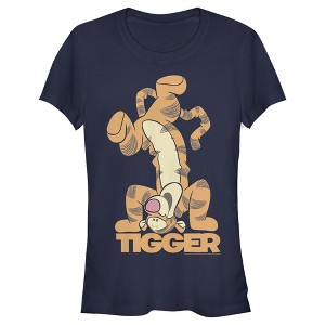 Juniors Womens Winnie the Pooh Handstand Tigger T-Shirt - 1 of 4