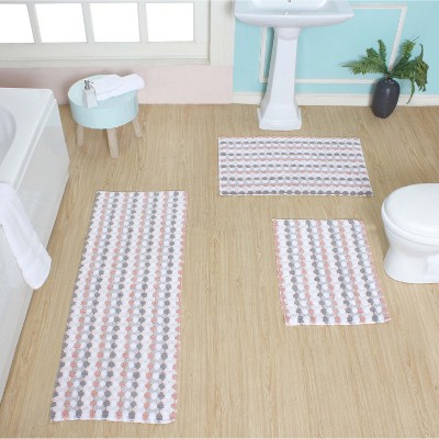 Home Weavers Orion Collection 100% Cotton Bathroom Rug, Non Slip Bath Mat Water Absorbent Soft Shaggy Mat Machine Washable