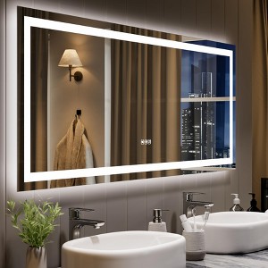 60" x 24" LED Bathroom Mirror with Lights ¨C Dimmable Backlit & Front Lit Anti-Fog Vanity Mirror with Memory Function (Horizontal/Vertical Mount) - 1 of 4
