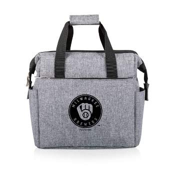 MLB Milwaukee Brewers On The Go Soft Lunch Bag Cooler - Heathered Gray