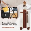 20"&24"&28" Carry-On/Checked Suitcase ABS Hard Shell Luggage with USB Port, Spinner Wheels&TSA Lock - ModernLuxe - 3 of 4