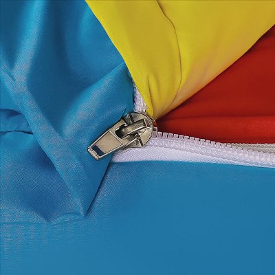Twin Blue Microfiber Kids Bed in a Bag Set