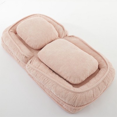 Large Dog Bed, 70"Orthopedic Memory Foam Human Dog Bed, Washable Fuzzy Dog Bed with Plump Pillow for Giant, Large Oversize Dog