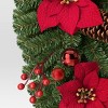 28" Decorated Pine and Poinsettia Flowers Hanging Christmas Artificial Swag - Wondershop™ - 3 of 3