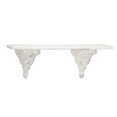 Vintage Wood Wall Shelf White - Olivia & May