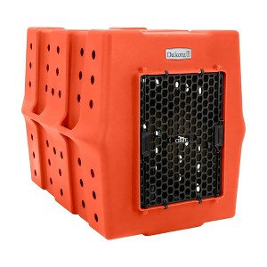 Dakota 283 Canine Rough and Tough Economy Pet Kennel, Heavy Duty Crate for Dogs and Cats with Ventilation Holes, X-Large, Orange - 1 of 4