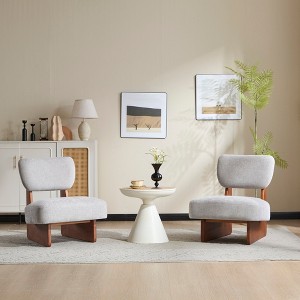 Christopher Knight Home Carlos Modern Wood Upholstered Accent Chair (Set of 2) - 1 of 4