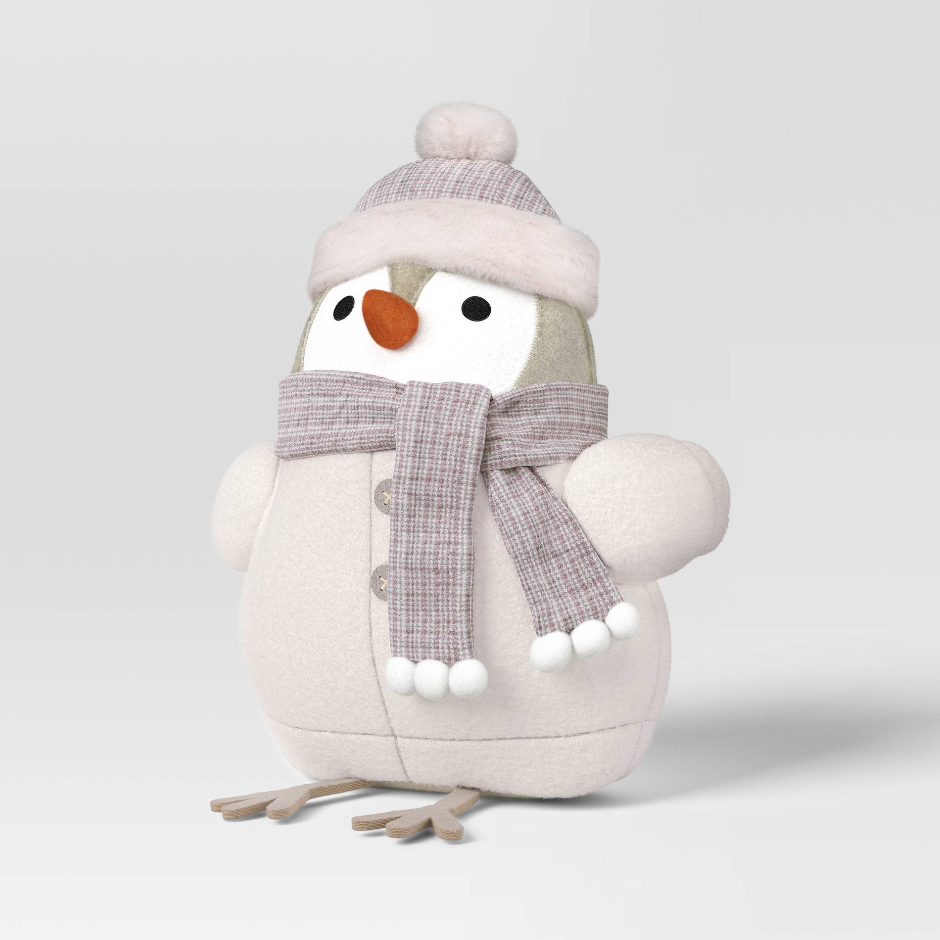 Christmas Featherly Friends Pillow White Pom Hat - Wondershop™