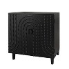 ORRD Modern Black Wood Storage Cabinet, Decorative Door, 30in Accent Sideboard for Living Room, Bedroom - 4 of 4