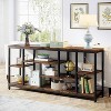 Gulches Industrial Console Table, 3-Tier Storage, Extra Long, Rustic Brown, 70.9" - 2 of 4