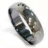 Pompeii3 Mens 14K Black Gold Hammered Wedding Ring 6mm New Band - 2 of 4
