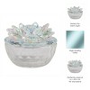 Sagebrook Home Decorative Rainbow Lotus Top Glass Trinket Dish for Jewelry and Keepsake Storage - 3 of 4