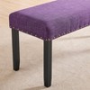 Roundhill Furniture Biony Fabric Dining Bench with Nailhead Trim - 3 of 4