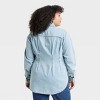 Women's Long Sleeve Denim Darted Waist Button-Down Shirt - Ava & Viv™ - 2 of 3