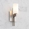 Possini Euro Design Ludlow Modern Wall Light Sconce Brushed Nickel Hardwire 4 1/2" Fixture Frosted Glass Shade for Bedroom Bathroom Vanity Reading - 2 of 4