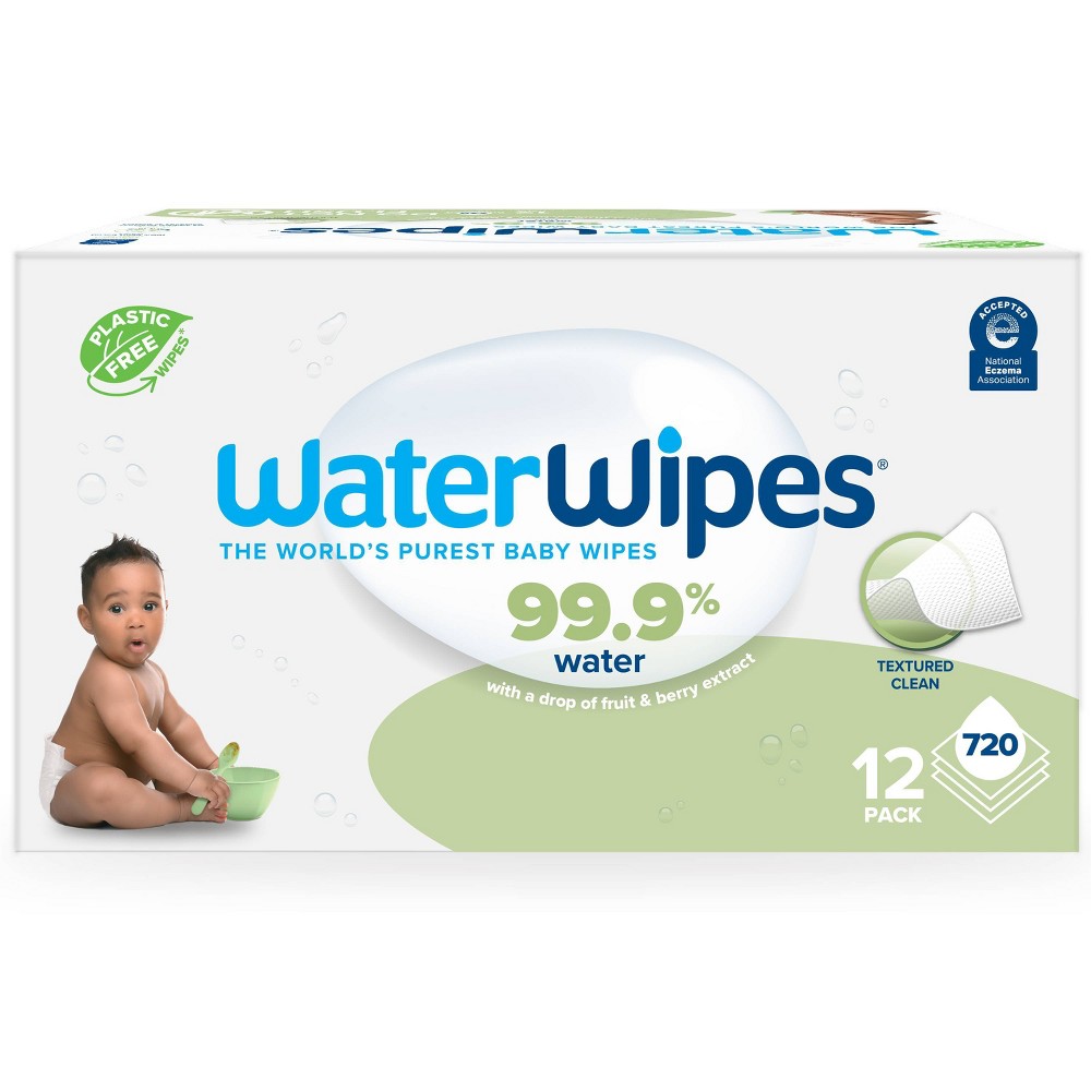Photos - Baby Hygiene WaterWipes Plastic-Free Textured Unscented 99.9 Water Based Baby Wipes - 7