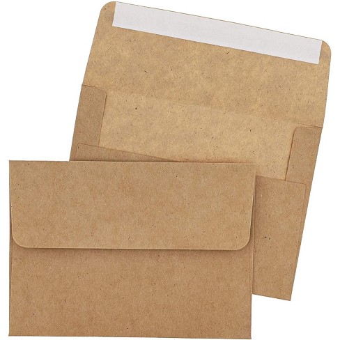 100% Recycled Kraft A7 Envelope 55 Pcs ECO Friendly Quick Self Seal for 5x7 Cards 5.25 x 7.25 inches 5 1/4 x 7 1/4Inches 