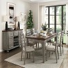 22.5'' Gray Finish Traditional Style Side Chairs Set of 2pc Wooden Frame Ladder Back Design Dining Room Furniture - 4 of 4