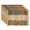 Saro Lifestyle Rainbow Rhythm Banded Placemat (Set of 4), Multicolored, 14"x20" - 3 of 4