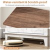 Coucheta 2-Pack Farmhouse Coffee Bar Cabinet, 2-Door Wooden Storage with Adjustable Shelf (Color: Brown & White Blocking) - 4 of 4