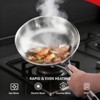 ROVSUN 8-10-12 Inch Stainless Steel Cookware Set, Tri-Ply Skillets Set with Lids,Chef's Pan, PFOA & PTFE Free Skillets, Dishwasher & Oven Safe - 3 of 4