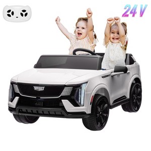 Jojoka 24V 2-Seater Ride-On Car, Licensed Cadillac Electric Truck with Remote Control, Lights, Music, Battery Powered Toy for Boys Girls - 1 of 4