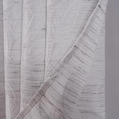 RT Designers Collection Lively Jacquard Premium Grommet Panel Pair 54" x 84" Charcoal